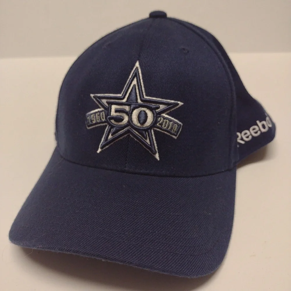 Dallas Cowboys Hat‎ Lot 2 Super Bowl XXX 1995 NFC Champs 50th Anniversary Reebok